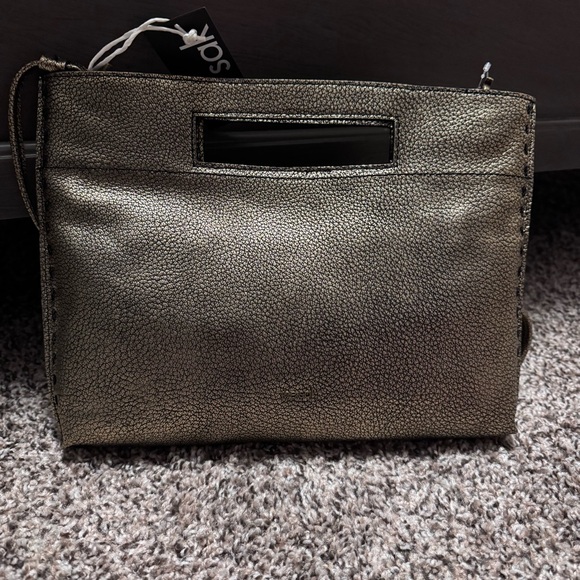NWT The Sak Dark Gold leather convertible bag